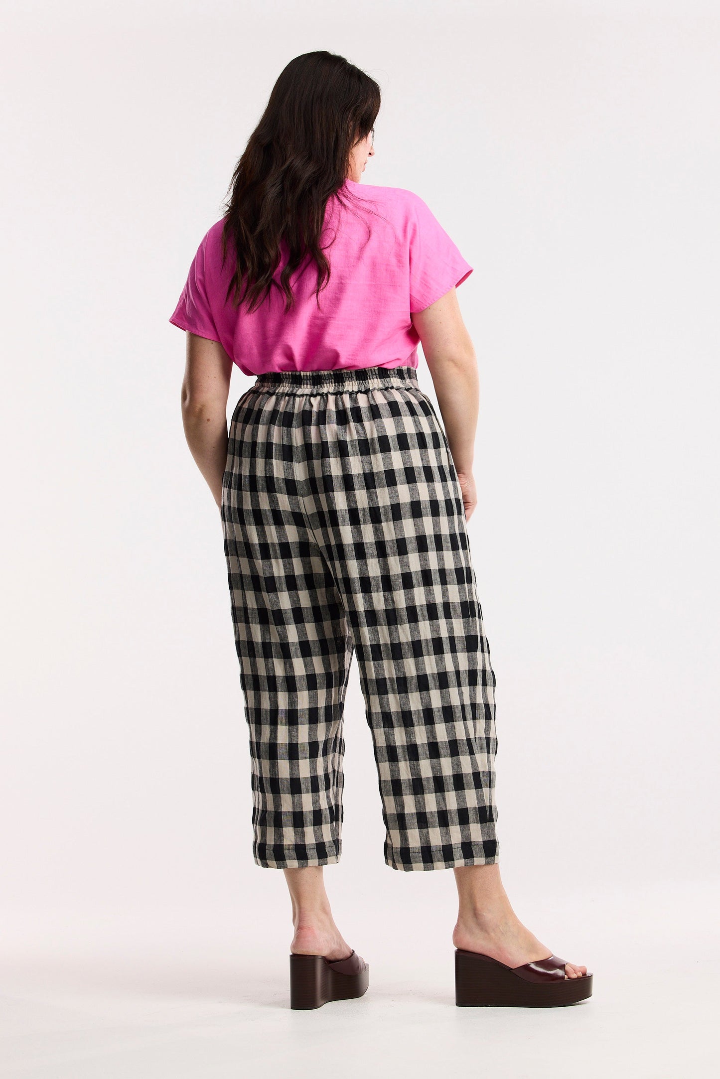Laneway Check Barrel Leg Pant